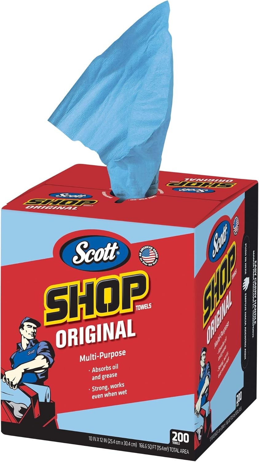 Kimberly-Clark 75190 Shop Towels 10″ x 12″ Blue 1 Box of 200 1 Box of 200 Towels