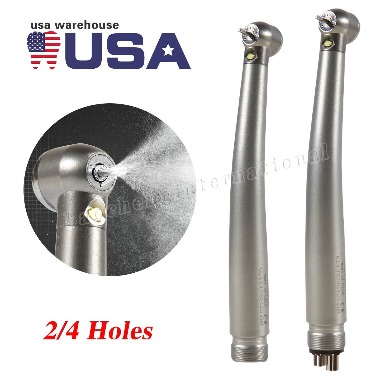 Estilo NSK Dental LUZ LED Pieza de mano de alta velocidad 2/4 Hoyo 3 rociar