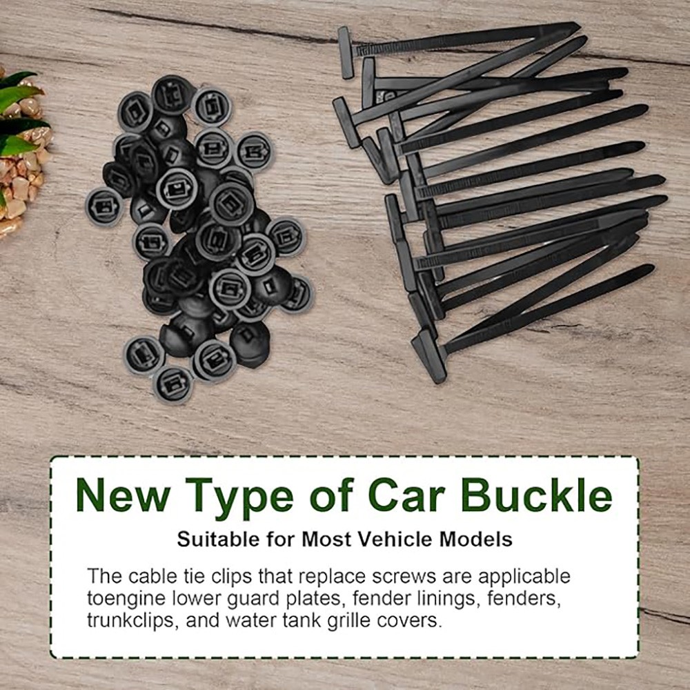 10/50/100 Nylon Cable Tie Buckle Heavy Duty Self-Locking Zip Ties Holder Durable