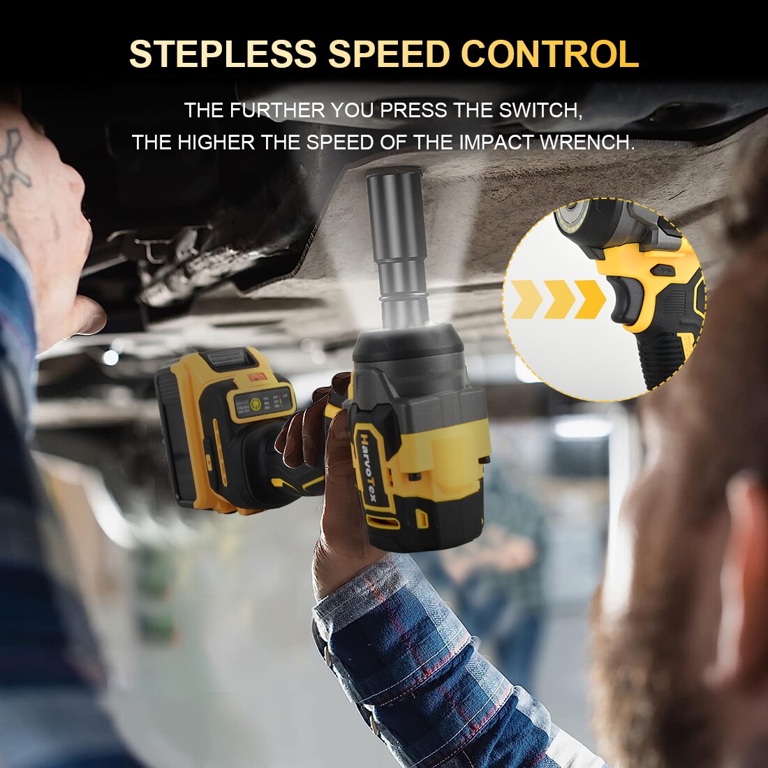 Cordless Impact Wrench for 20V DEWALT Battery, 1/2 Inch Brushless High Torque