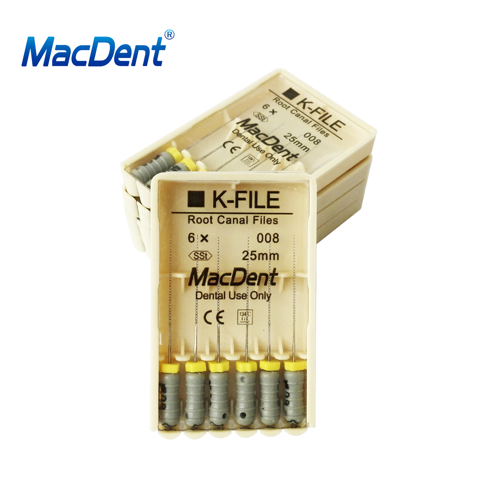 MacDent Limas de endodoncia manual dental K-Files acero inoxidable 21/25/31mm