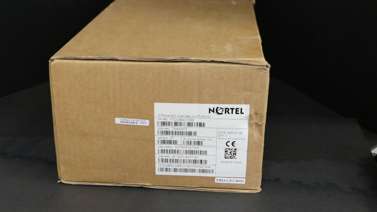 Nortel IP Phone 2007 NTDU96AC70E6 Touchscreen VoIP Office Phone Open Box