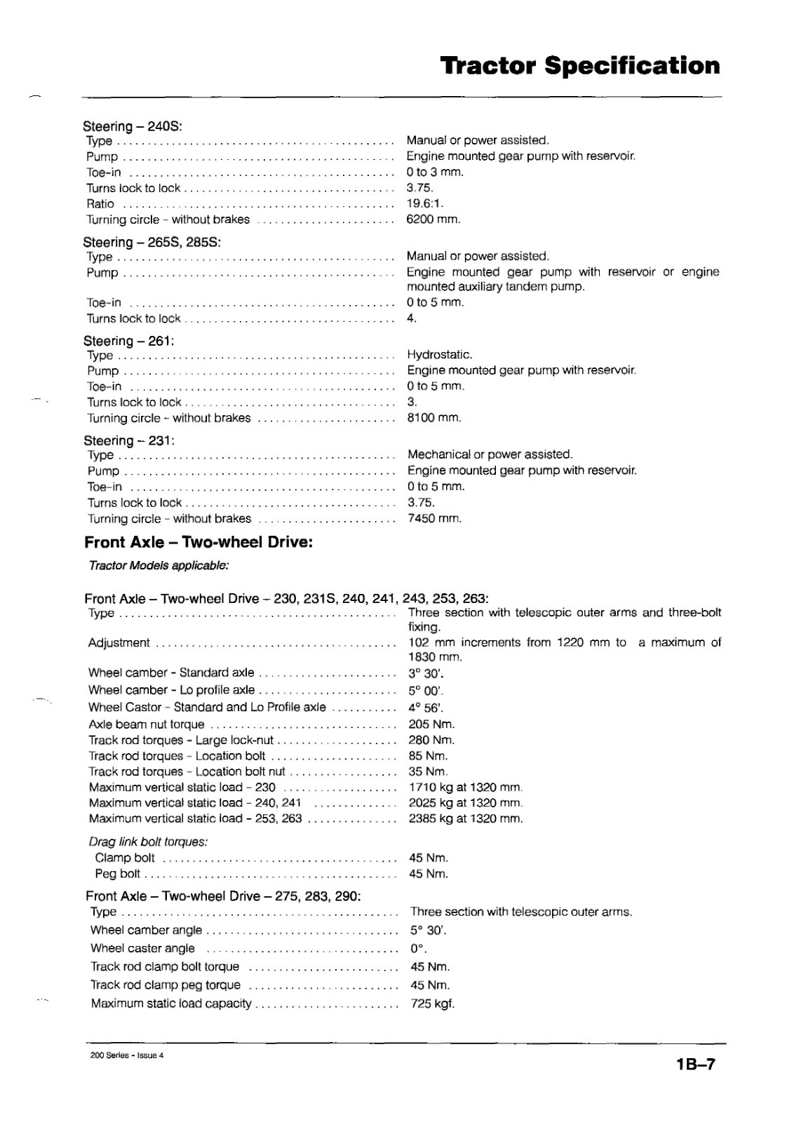 Massey Ferguson Tractors Service Manual Repair 230 231 231S 235 240 241 243 245