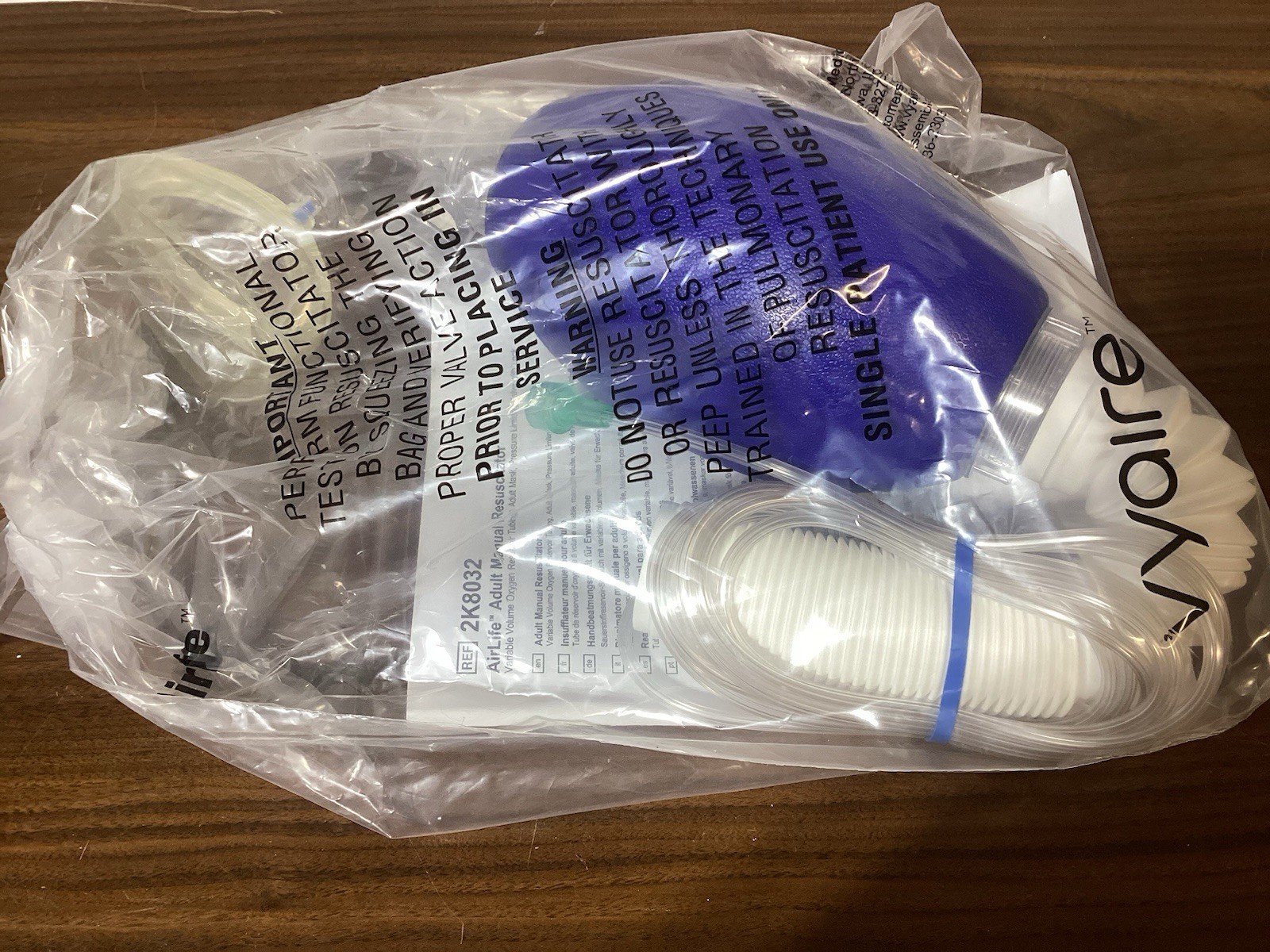 *1-Pack* Vyaire Medical AirLife Manual Adult Resuscitator 2K8032 Exp. 5/27/2029