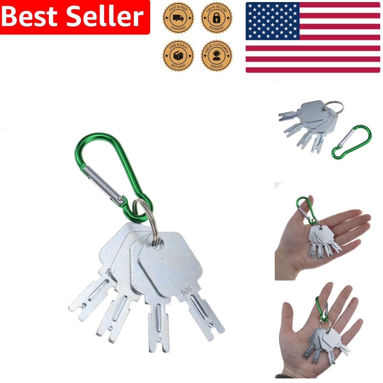 Heavy Duty Forklift Ignition Keys 4pc 166 1430 186304 for Yale Hyster Komatsu