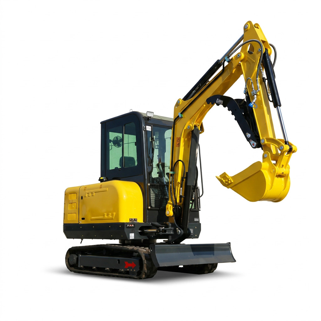 3.5 Ton Mini Excavator Kubota V1505 Cab AC Boom Swing Hydraulic Pilot EPA 25HP
