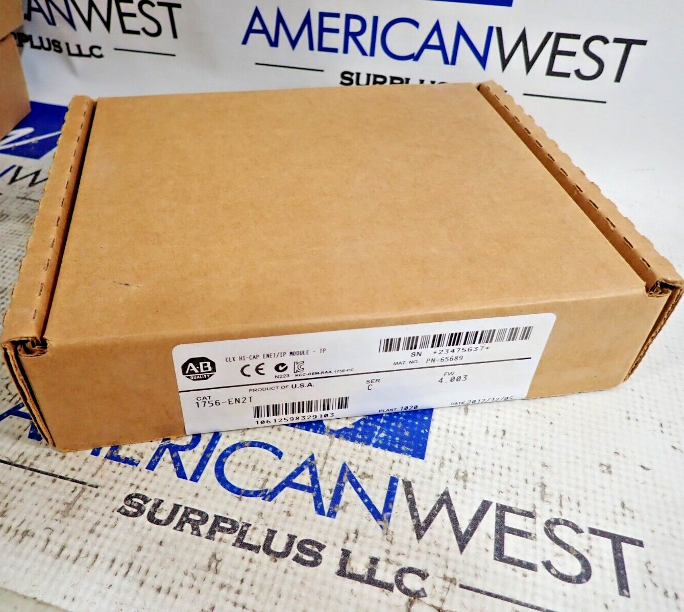New Allen Bradley 1756-EN2T Controllogic Etherne IP Module Ser C FW 4.003 Sealed