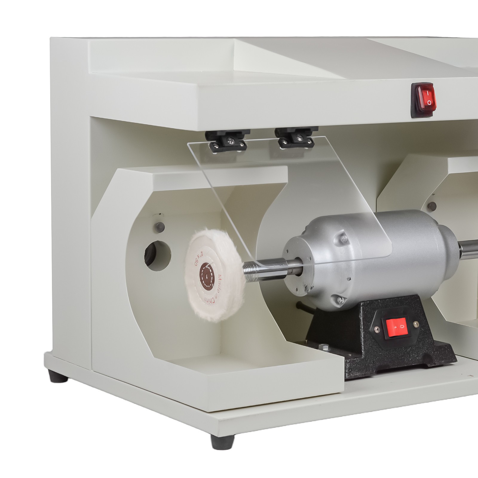 Dental Lab 550W Polishing Lathe Machine 2800rpm with LED Light 2 Big Covers USA