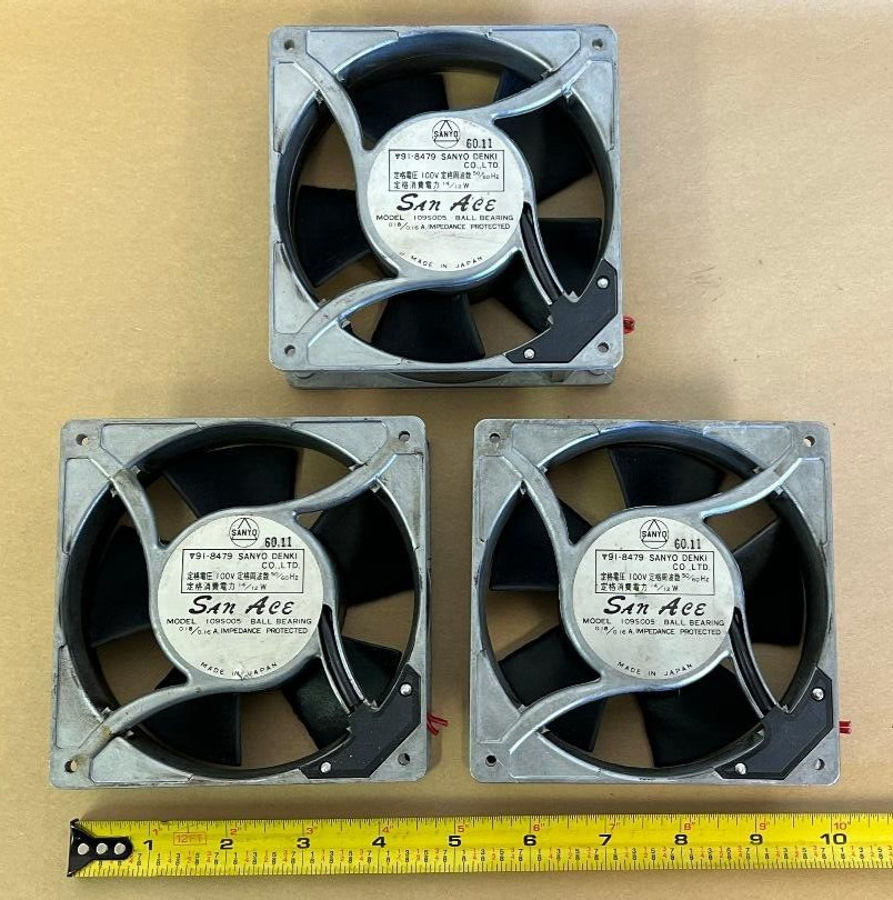 LOT OF 3: SAN ACE CNC COOLING FAN MODEL 109S005 100V 14/12W 0.18/0.16A SANYO