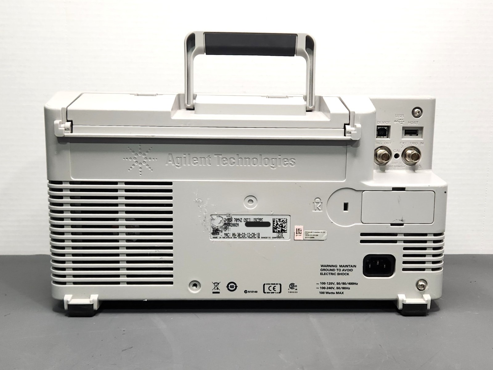 Agilent InfiniiVision MSO-X 2002A Mixed Signal Oscilloscope MSOX2002A No Power