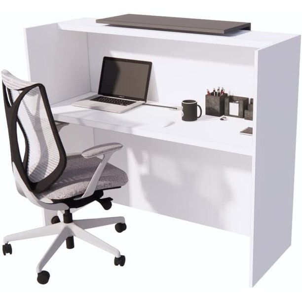 Reception Front Desk Counter Top, Laminate Desktop, Standing Table for Salon