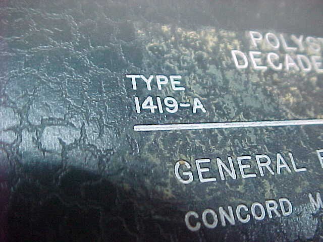 General Radio 1419-A 3-Dial Polystyrene Decade Capacitor (Untested)