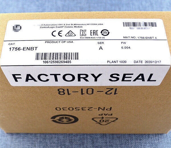 New Sealed Allen Bradley 1756-ENBT ControlLogix EtherNet/IP Comms Module