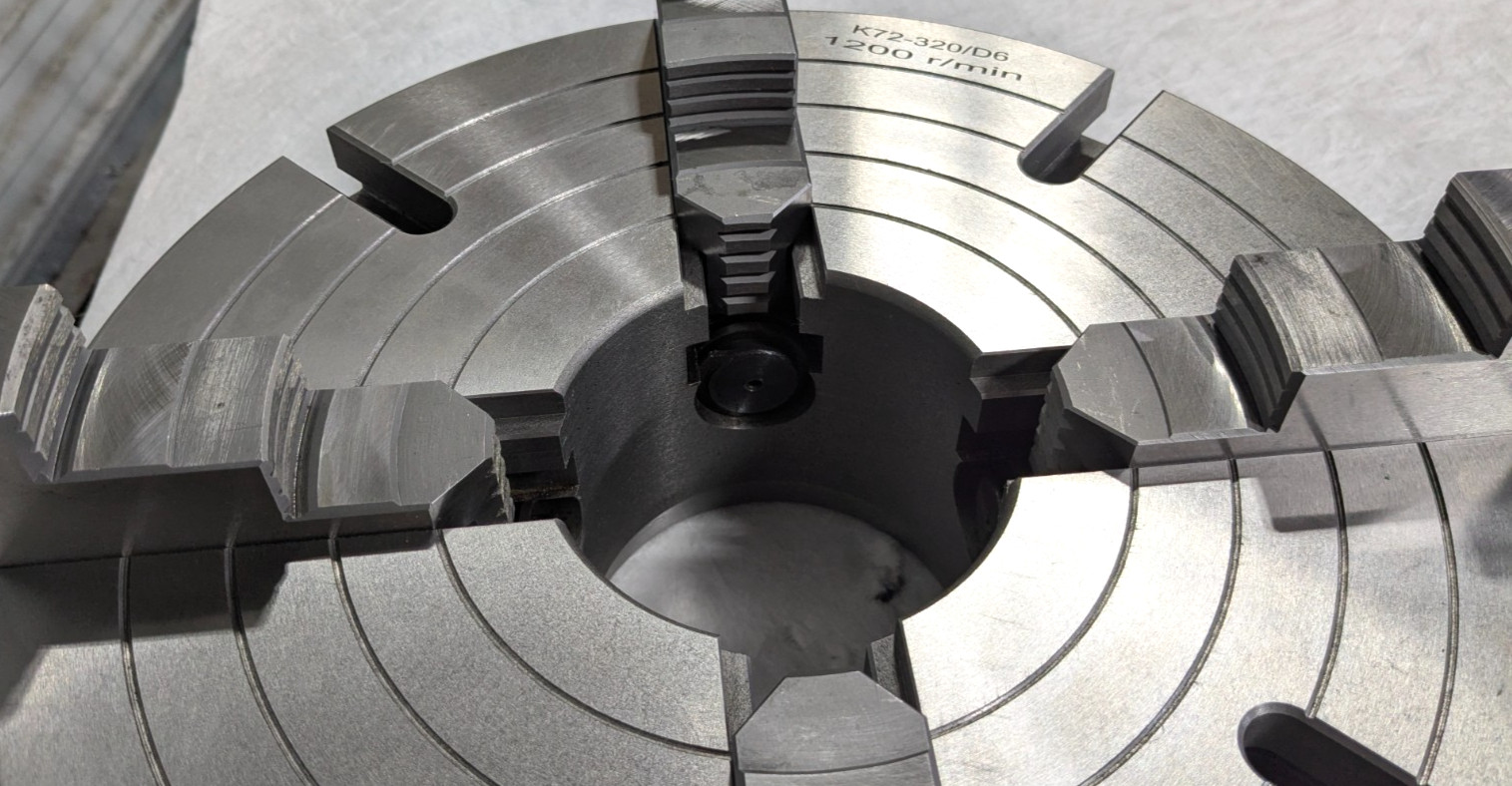 12″ Independent 4 Jaw Lathe Chuck D1-6 Mounting 3.74″ Through Hole 429-4126