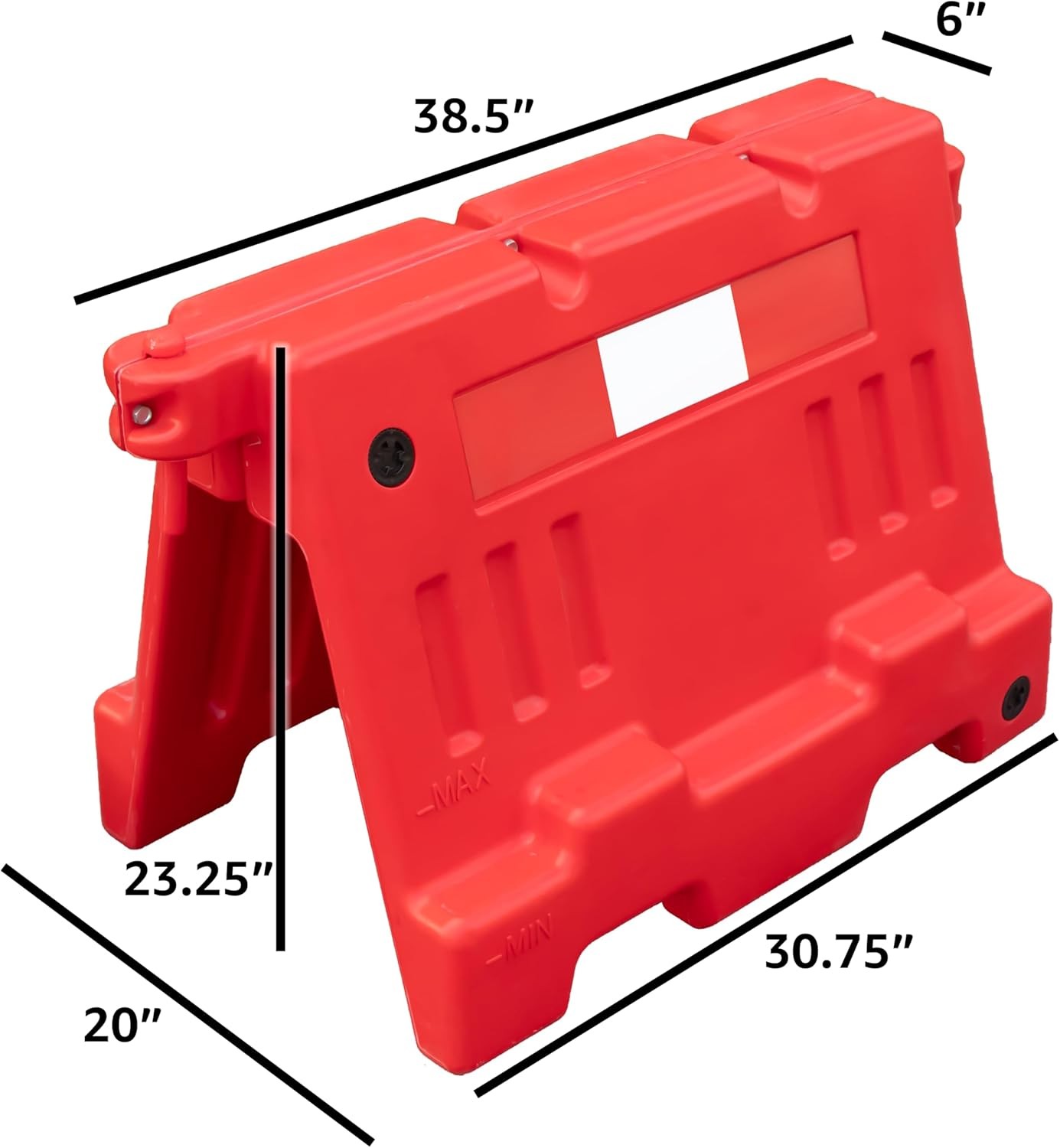 Electriduct Stackable Water Filled Plastic Traffic Safety Barriers – Red