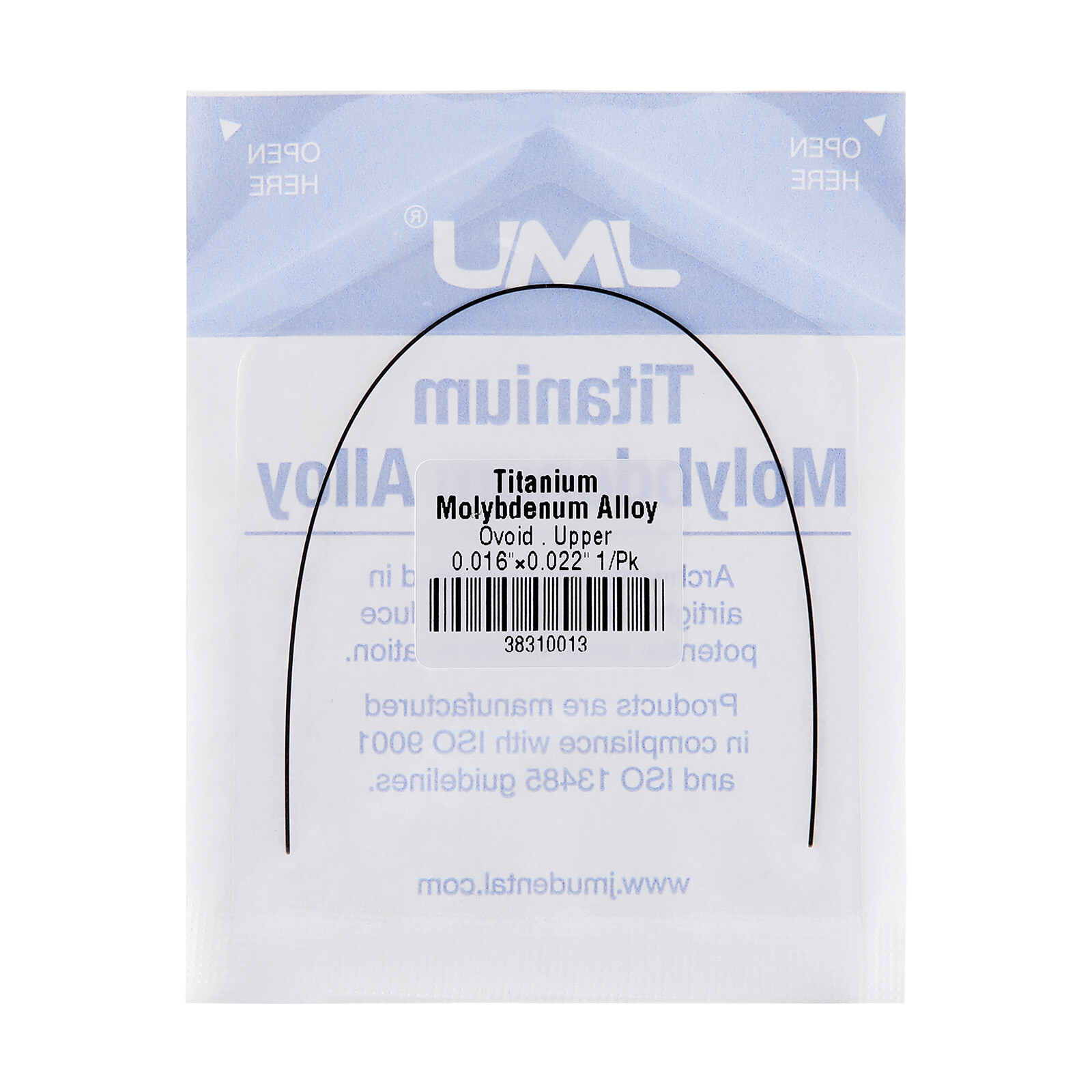 50PCS Dental Orthodontic Rectangular Arch Wire Ovoid Form Ti-Mo Alloy TMA Beta