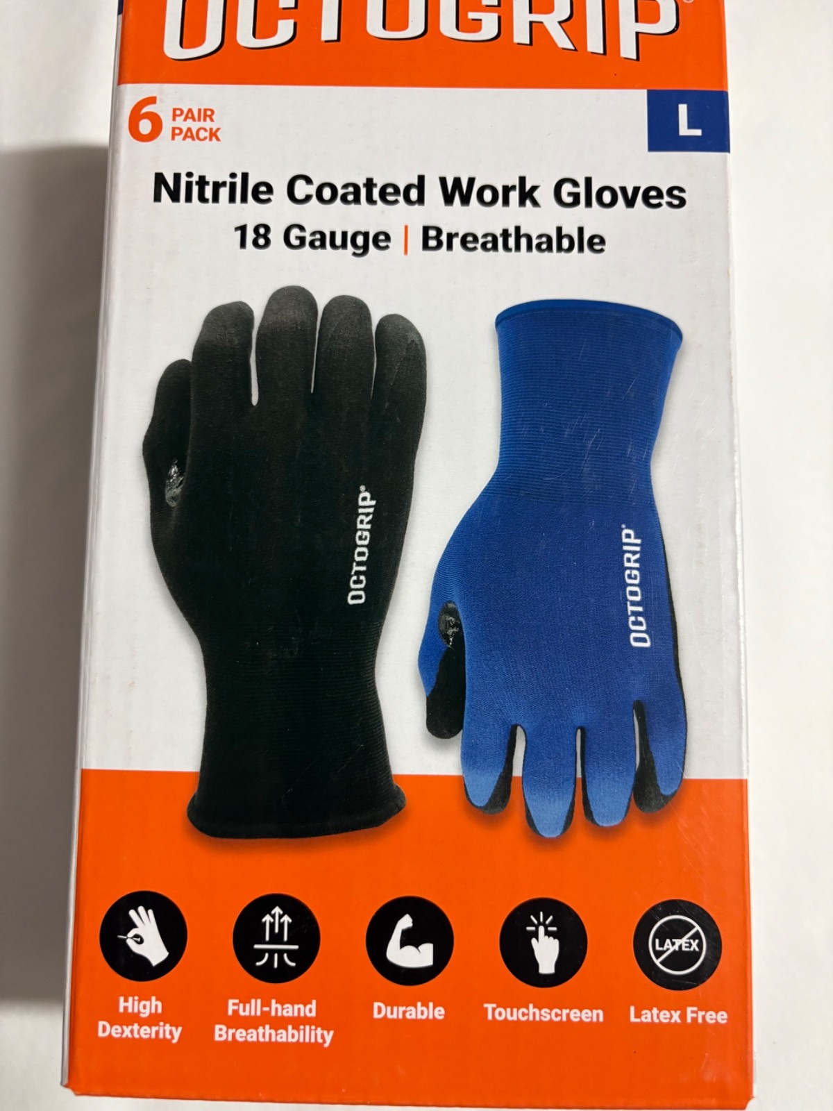 Octogrip Nitrile Coated Work Gloves