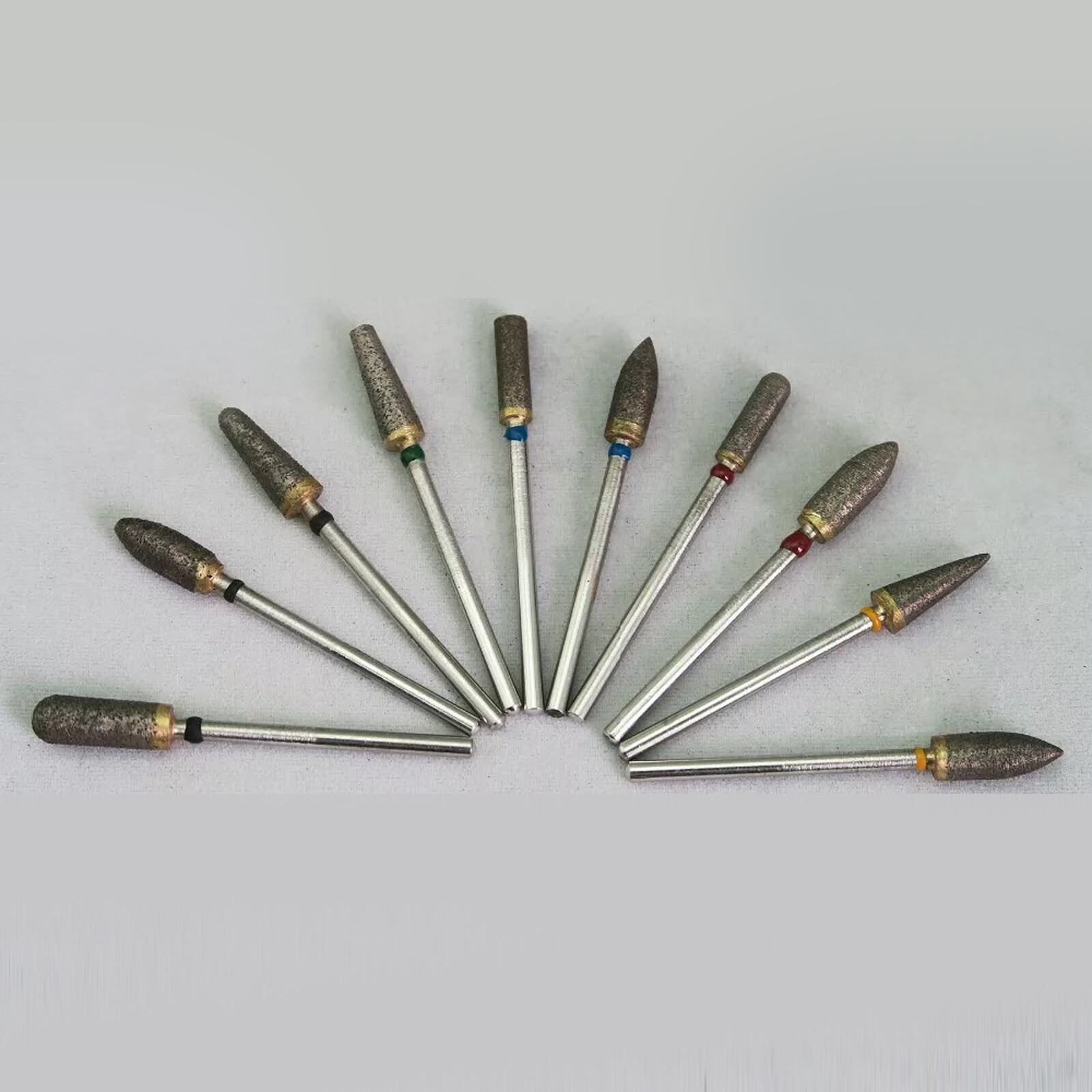 10pcs 2.35mm Dental Lab Polishing Burr Fully-Sintered Diamond Burs Tooth Drills