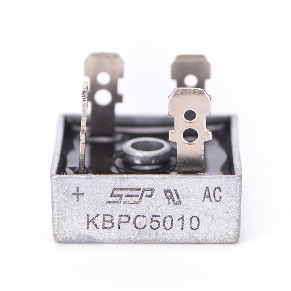 5Pcs 1000V 50A Metal Case Single Phase Diode Bridge Rectifier KBPC5010 5X