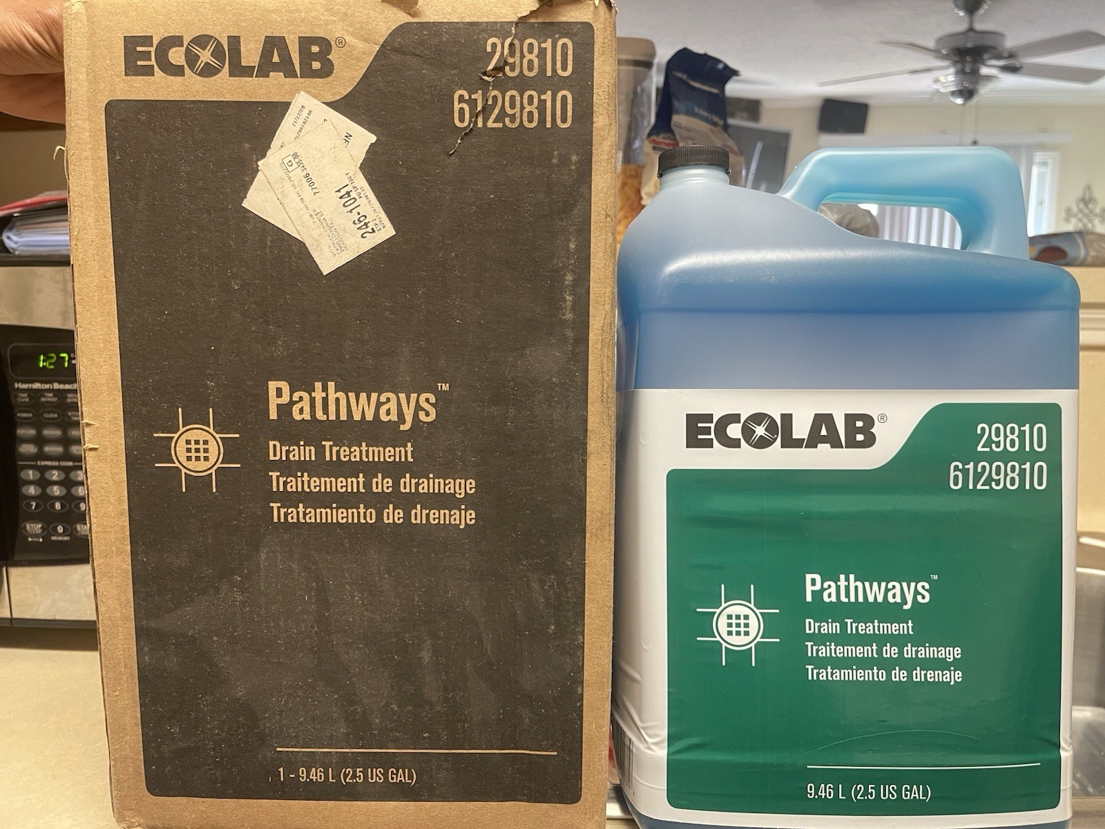 Ecolab Pathways Drain Treatment Unscented 2.5 US gal (9.46 L) 6129810