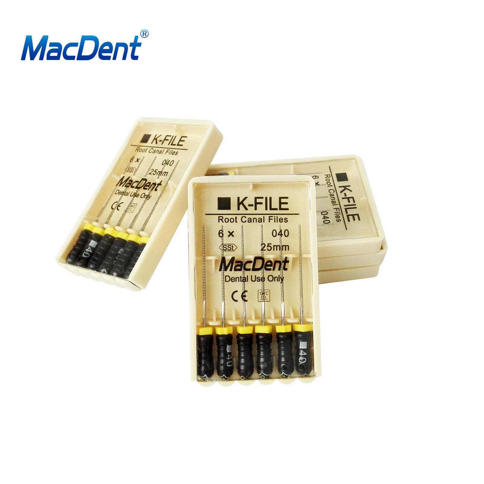 MacDent Limas de endodoncia manual dental K-Files acero inoxidable 21/25/31mm