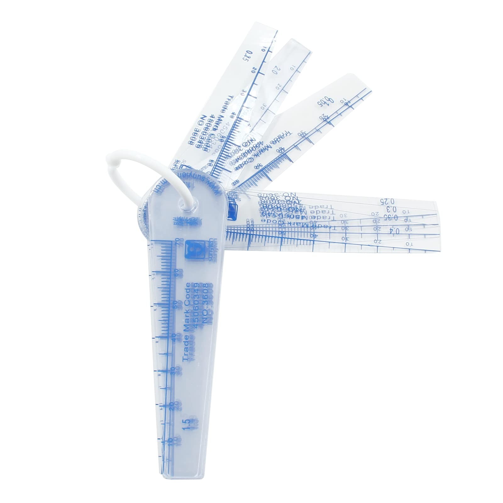 1 Pack Plastic Feeler Gauge 0.05-2mm Thickness Measuring Tools 20 in 1 Feeler…
