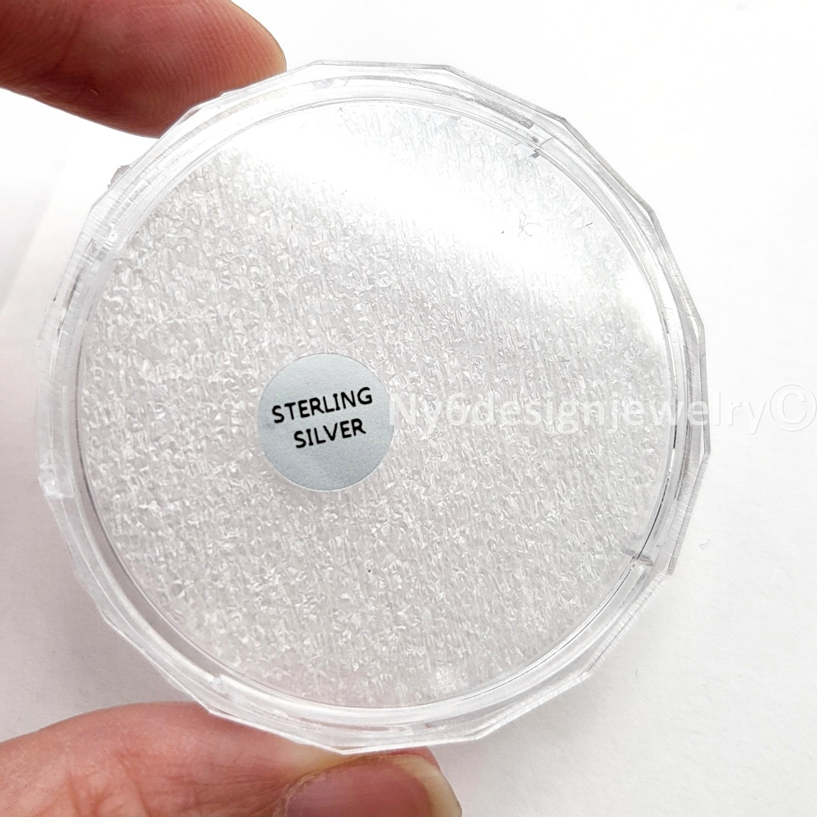 300 pcs “STERLING SILVER” Adhesive Labels – 10mm Round Stickers for Jewelry
