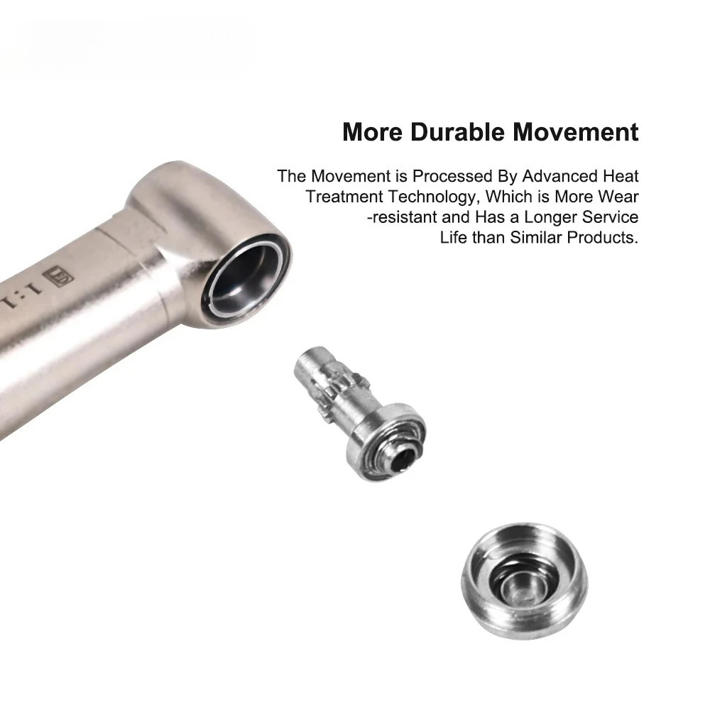 1:1/1:5 Dental Low Speed Handpiece Fiber Optic LED Increasing Speed Contra Angle