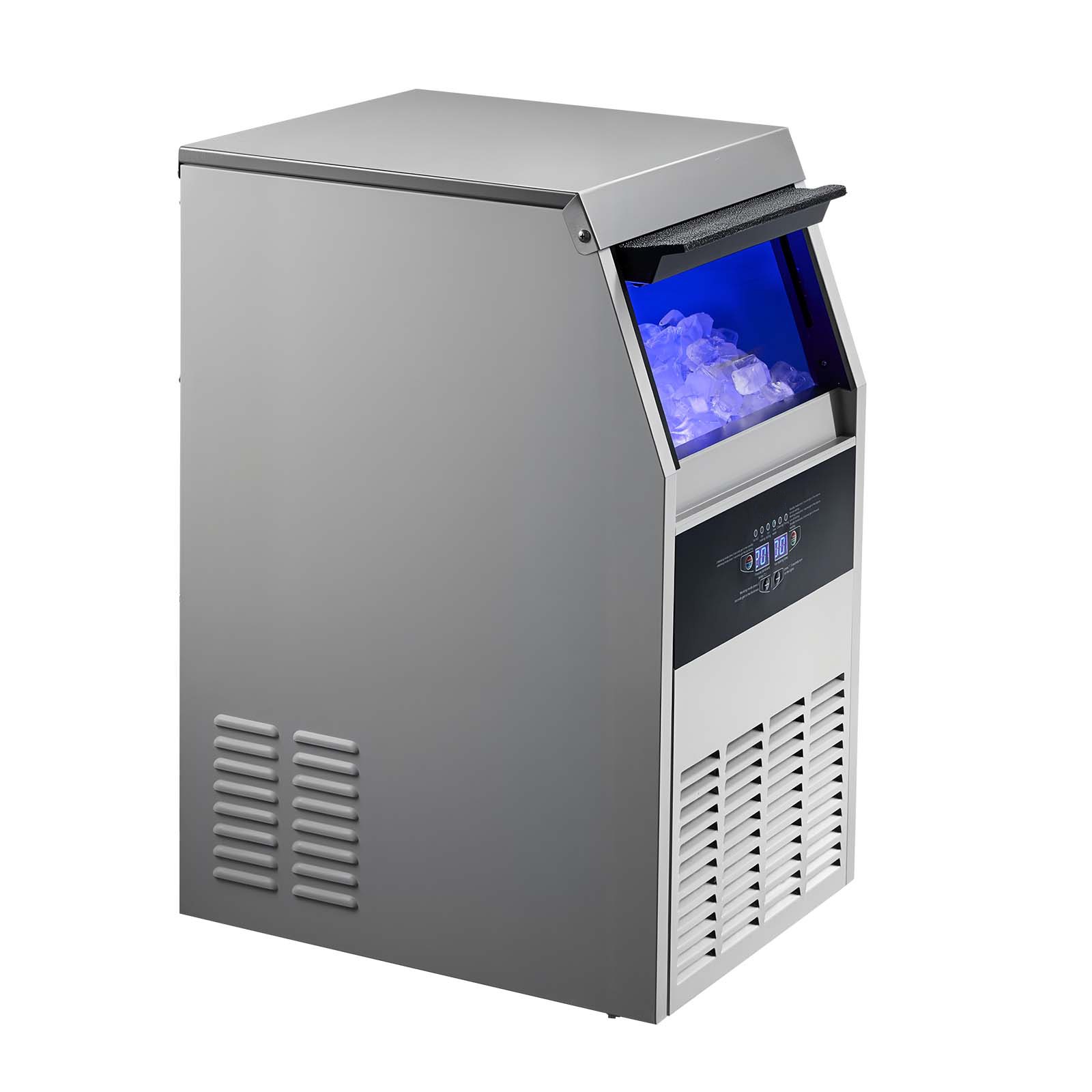 Uimoso 150lbs Commercial Ice Maker Built-in Ice Cube Machine Dual Water Inlet