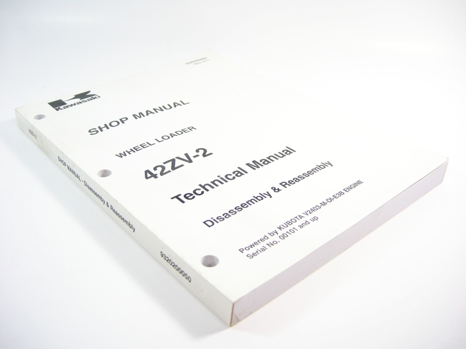 KCM Kawasaki 42ZV-2 Wheel Loader Technical Shop Service Repair Manual 00101 Up
