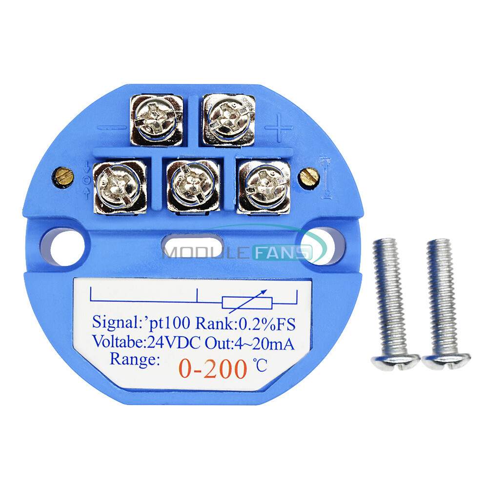 PT100 -50~50/100/150℃ 0~100150/200/250/300/400°C Temperature Sensor Transmitter