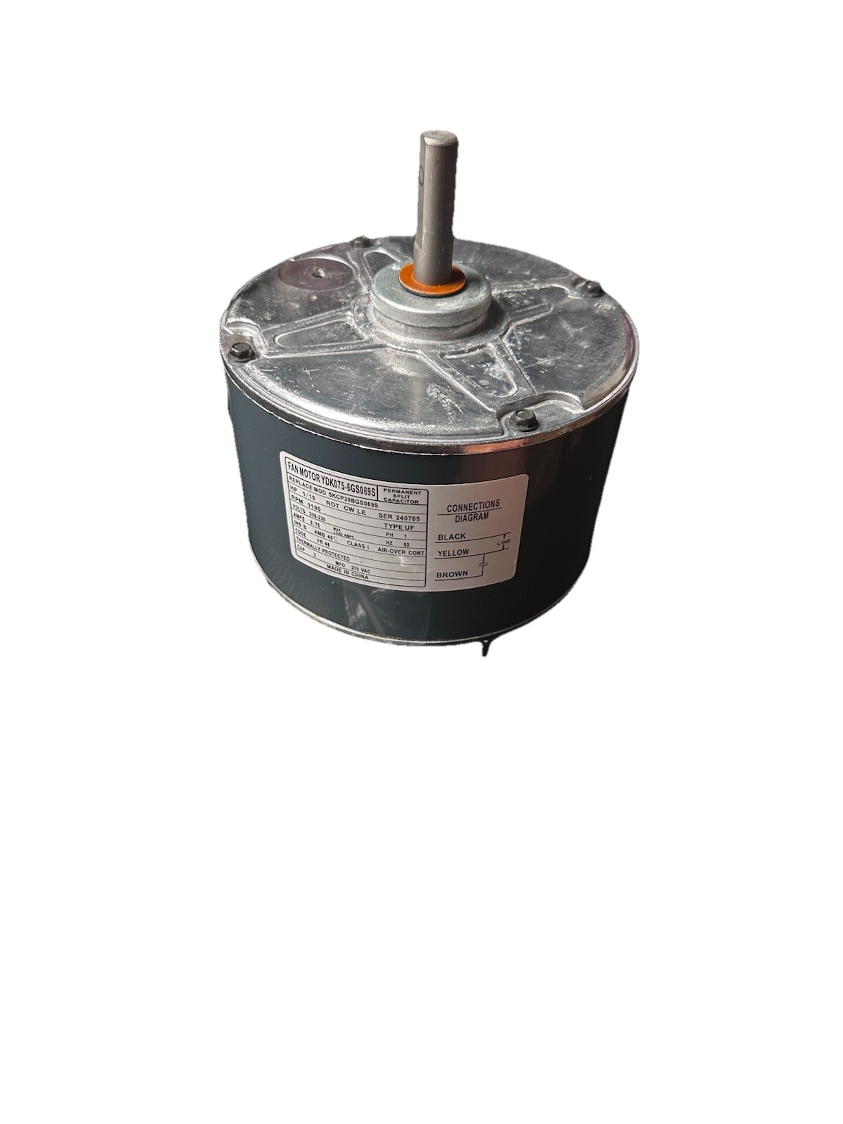 5KCP39EGS070S Condenser Fan Motor OEM Standard-1/4 HP 208-230V 1100 RPM