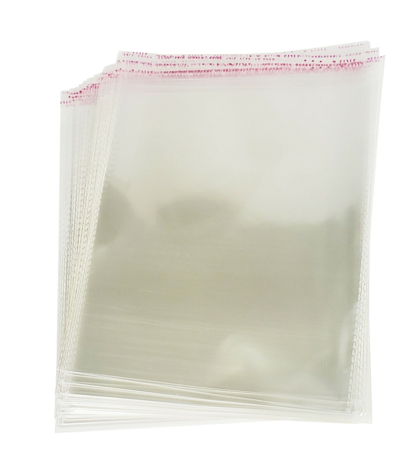 100 pcs Resealable Poly Bags Transparent OPP Bag Plastic Bags Self Adhesive Seal