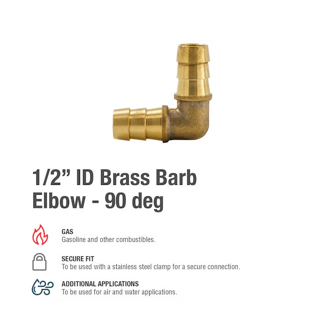 ProLine Series 1/2-in x 1/2-in Barbed Barb X Barb Elbow Fitting