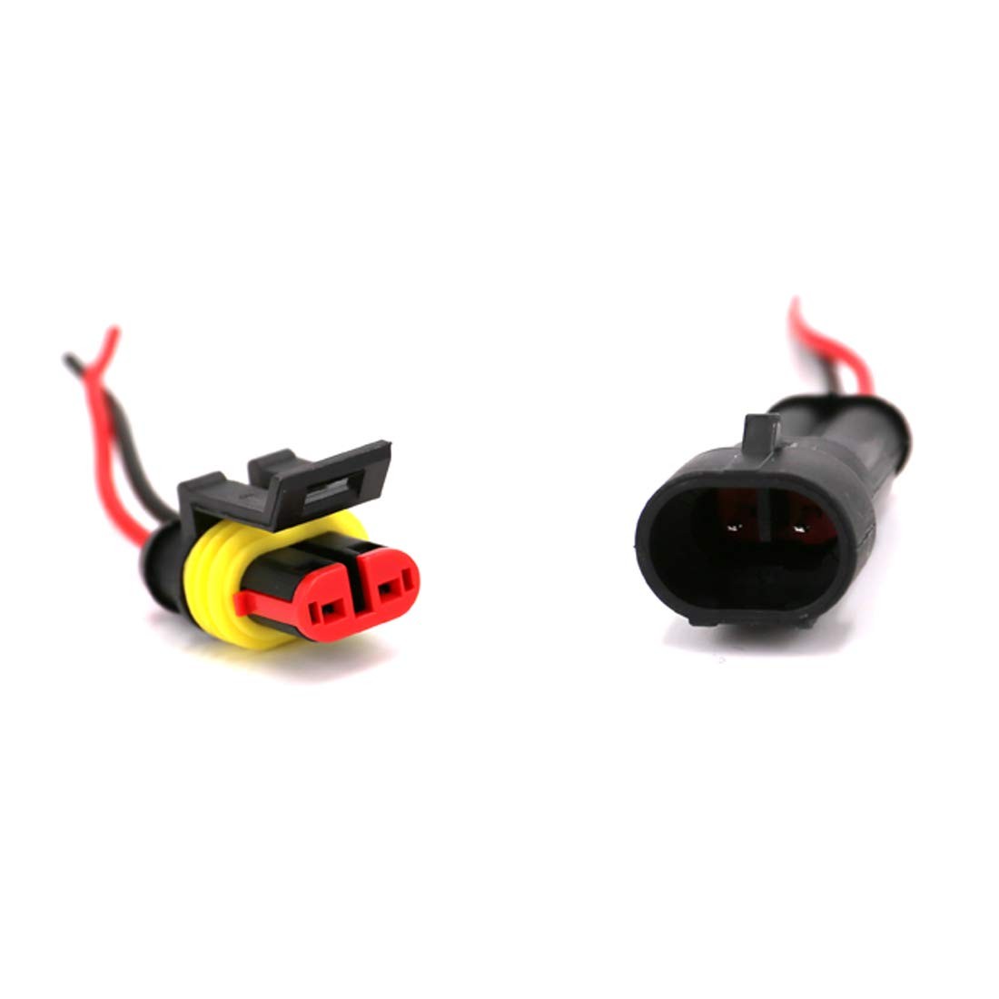 2Pin Way Car Waterproof Male Female Electrical Connector Plug Wire Kit Set Lot