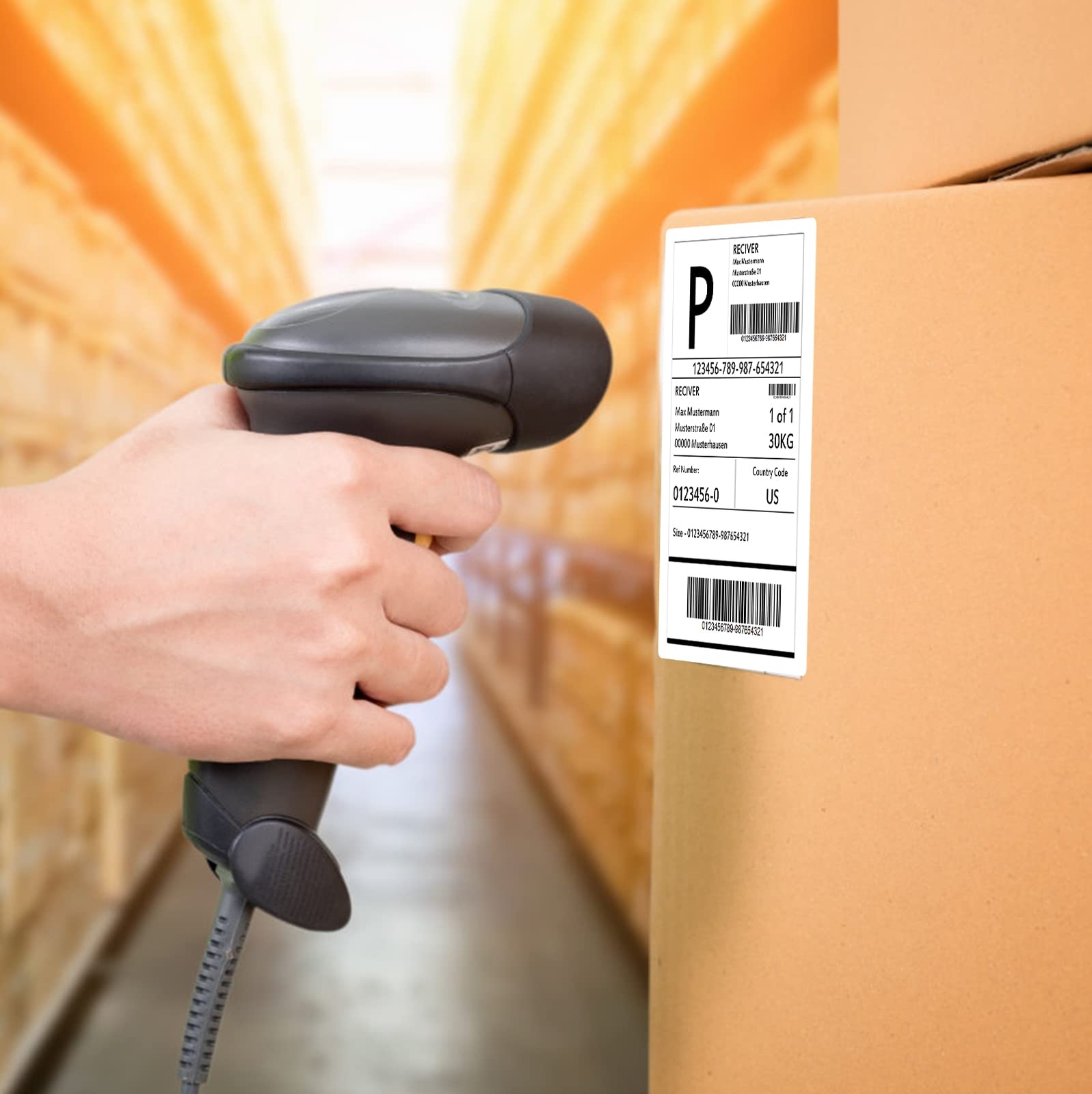 Shipping Labels with Rounded Corner, 8.27 x 5.32 Inches Half Sheet Self Adhes…