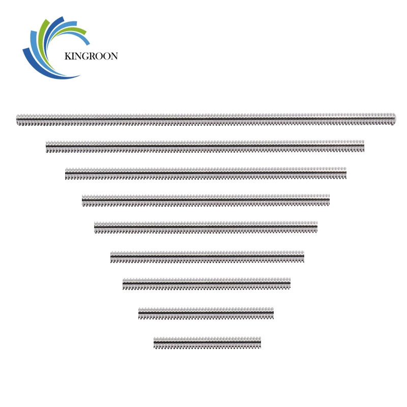 Lead 2mm Trapezoidal Screw Without Copper Nut T8 Lead Screw 100/150/200/250/300