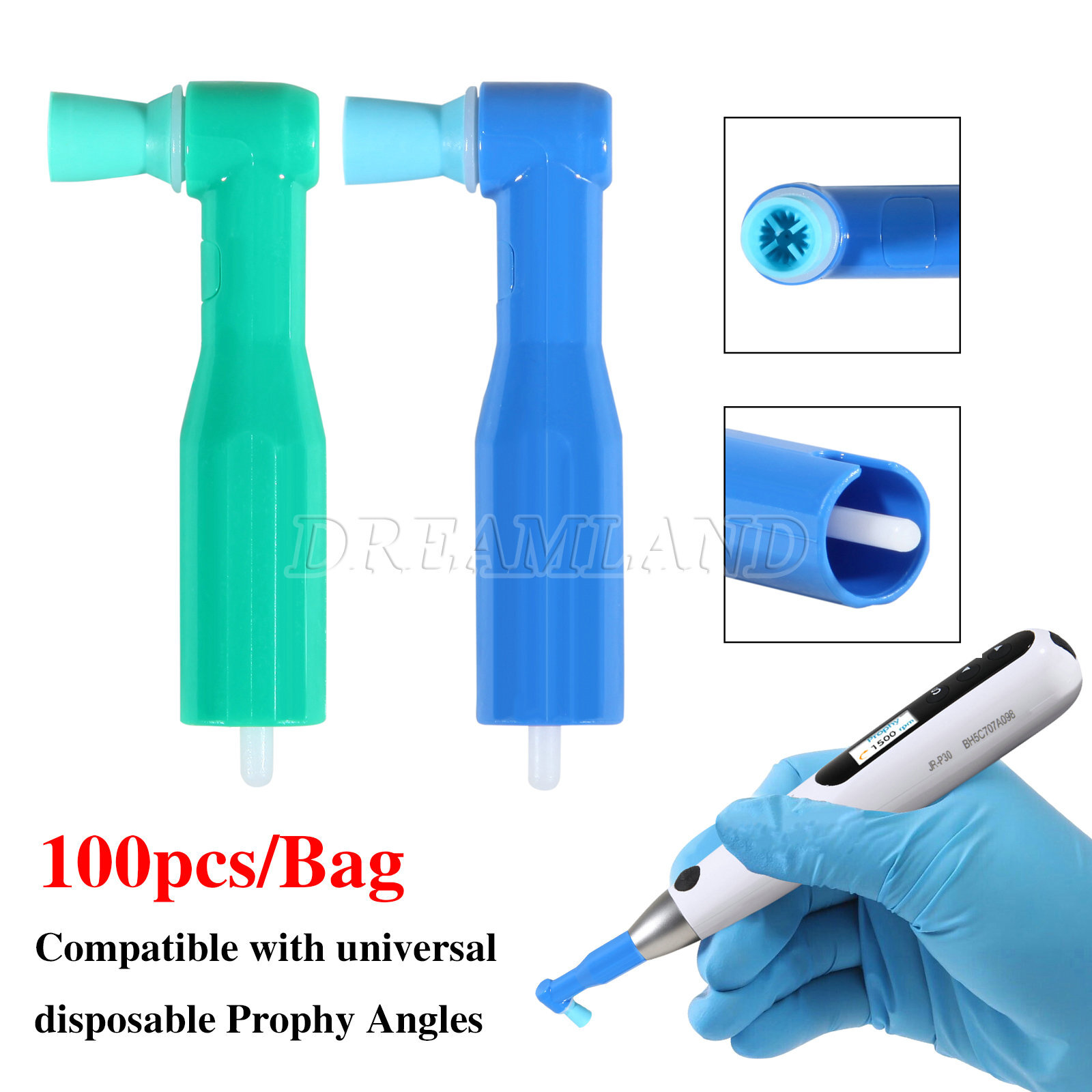 100/500 pcs Dental Disposable Prophy Angles Top Quality Money back guarantee!