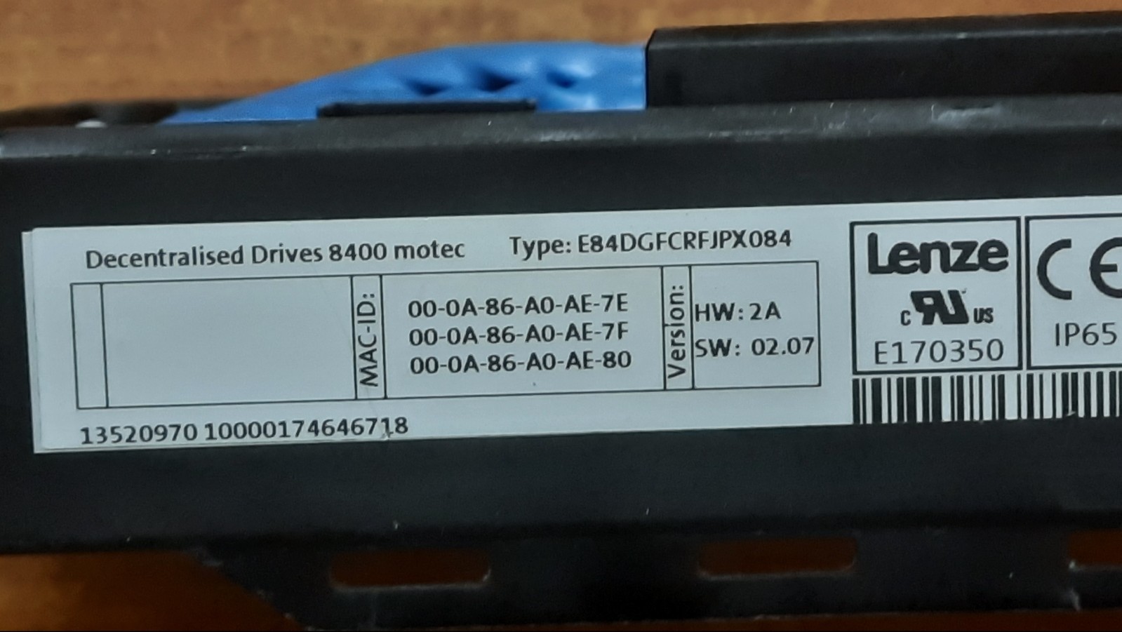 Lenze 8400 Motec PROFINET I/O module – Type: E84DGFCRFJPX084 – Used & Tested.