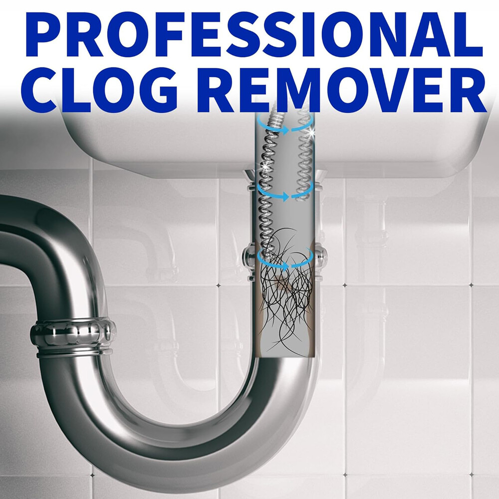 Manual Drain Snake Clog Remover 10-Foot Metal Tool For Sinks Drains Toilets Pipe