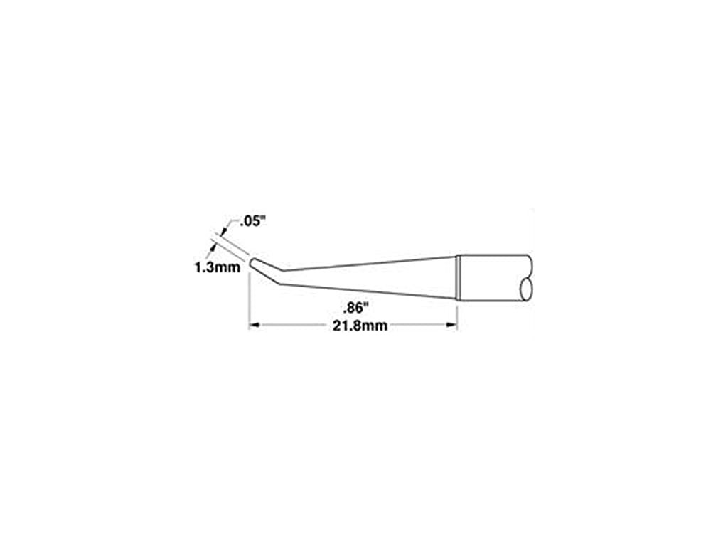 Metcal STTC-841 Cartridge, Conical, Bent, Long, 1.27mm (0.05 In) 30 Deg