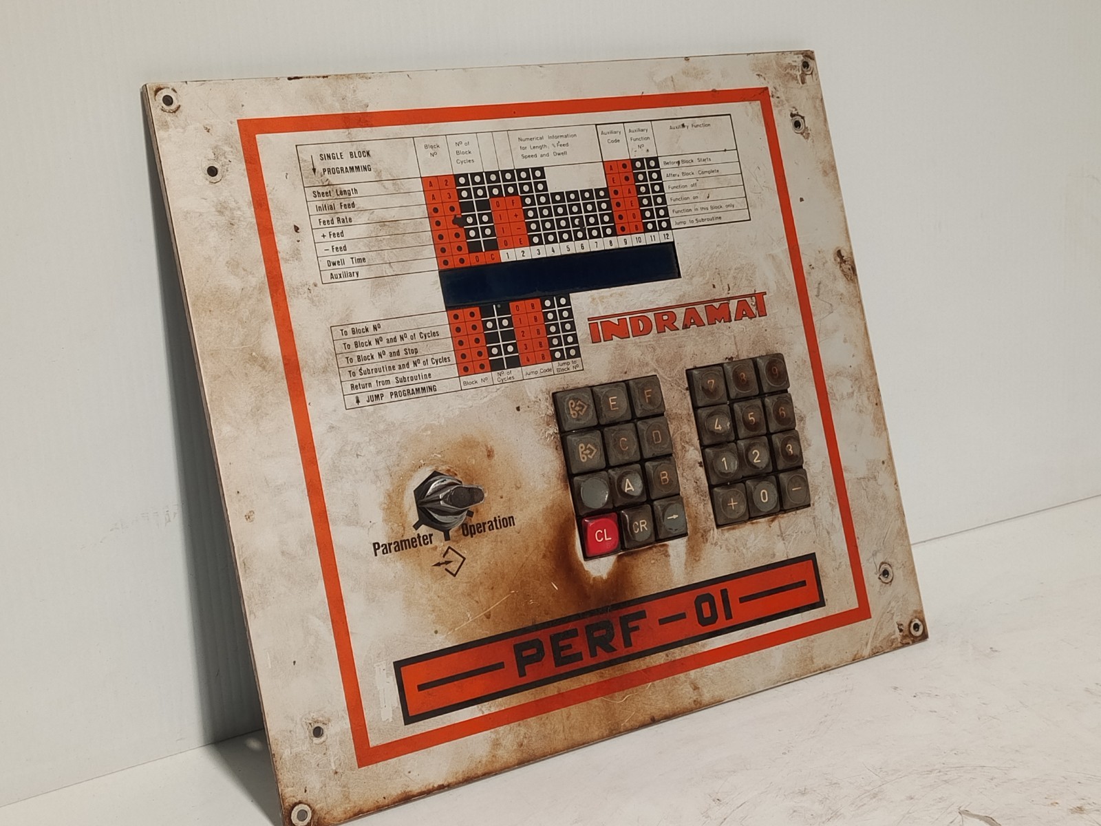 INDRAMAT 109-473-3201a-1 vintage key control panel KAT-3.3 for Perf-01 system