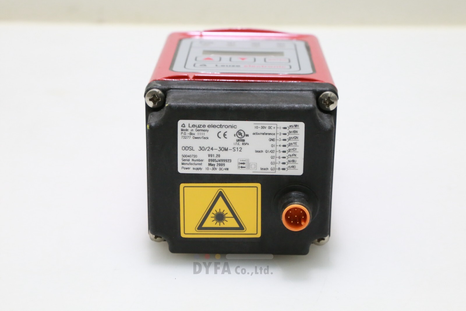 LEUZE used ODSL 30/24-30M-S12,Part-No.50040720 V01.20 SEN-I-2074=9A19