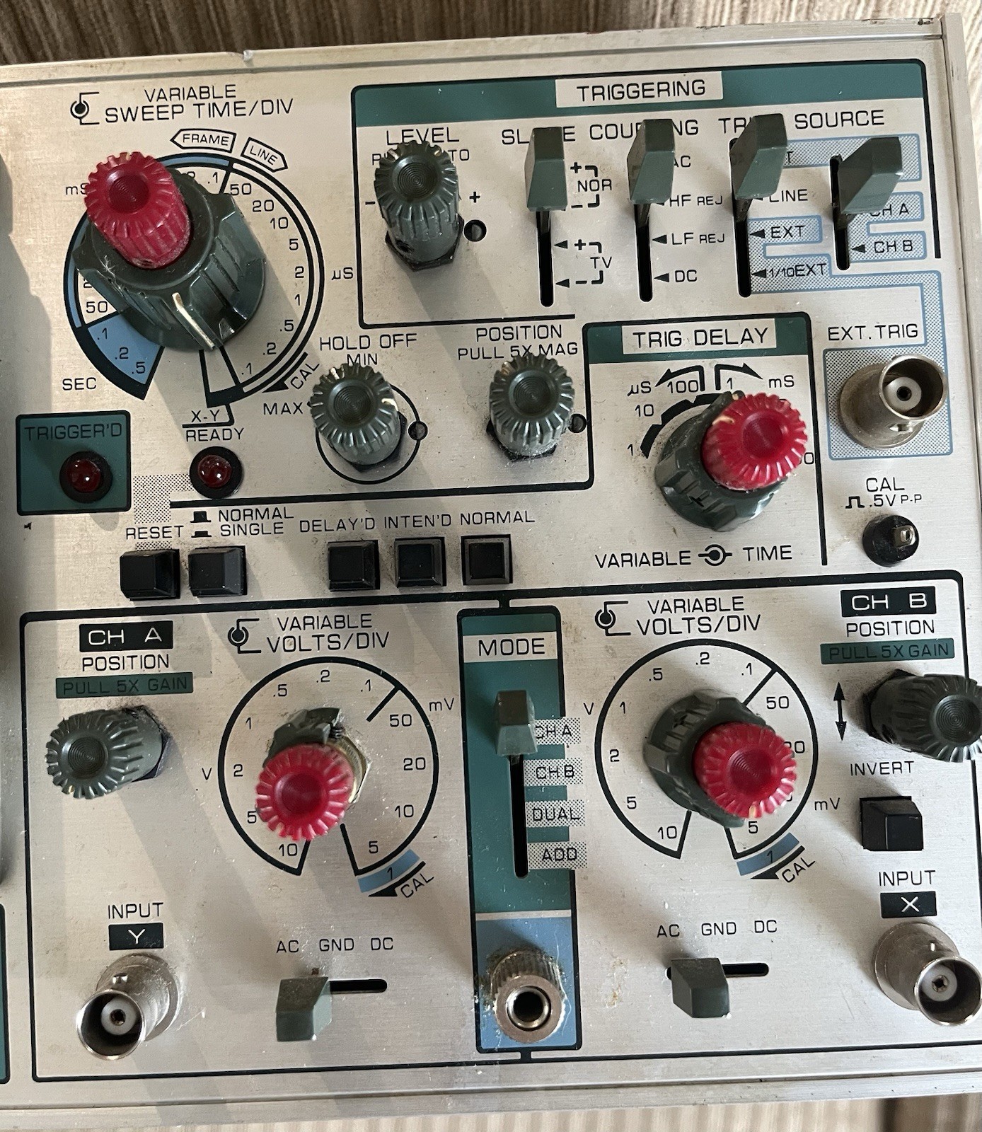 Vintage RAMSEY 3500 Oscilloscope *Powers On ?? Made in Korea