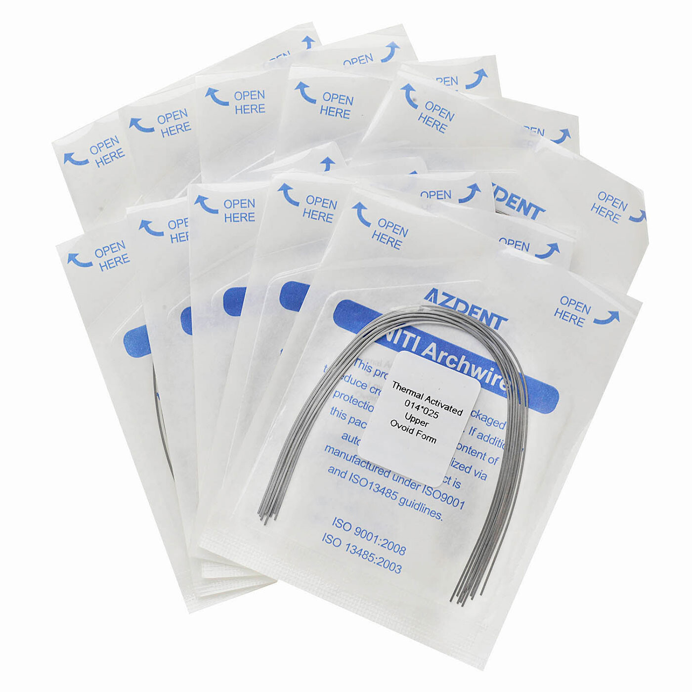 AZDENT Dental Orthodontic Niti Arch Wires Thermal Activated Rectangular Ovoid