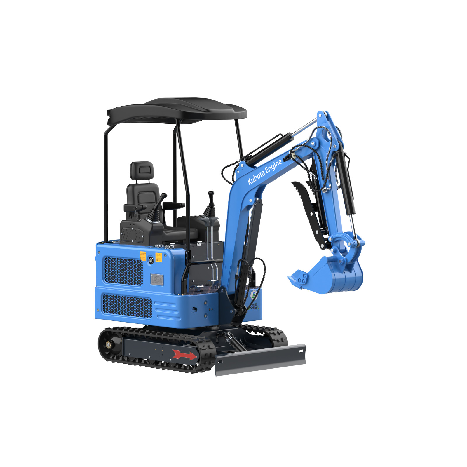 4,000 lbs Mini Excavator | KUBOTA Diesel Engine | Hydraulic Thumb，Compact Digger