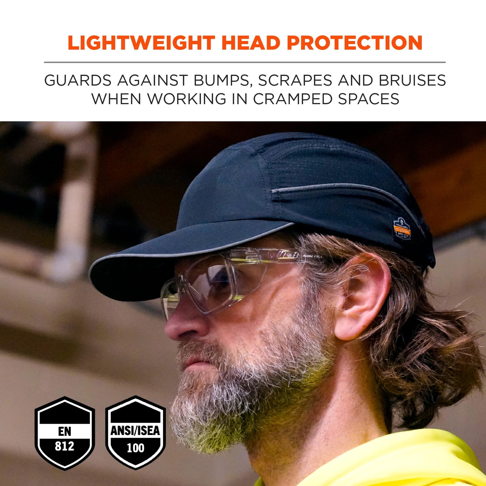 Ergodyne – 23336 Skullerz 8955 Lightweight Bump Cap Baseball Hat Style