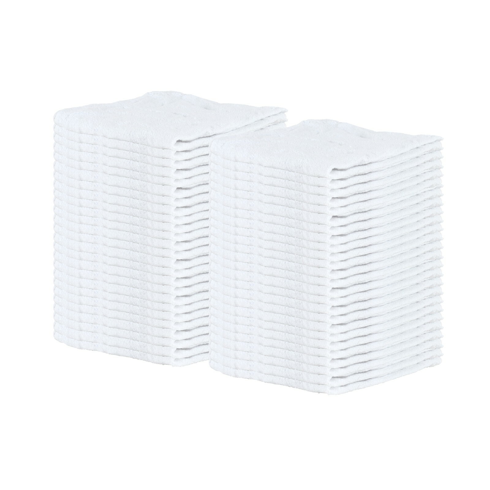 50 Pack of White Shop Towels – 12″ x 14″ Cleaning Rags – Great for Homes & Cars