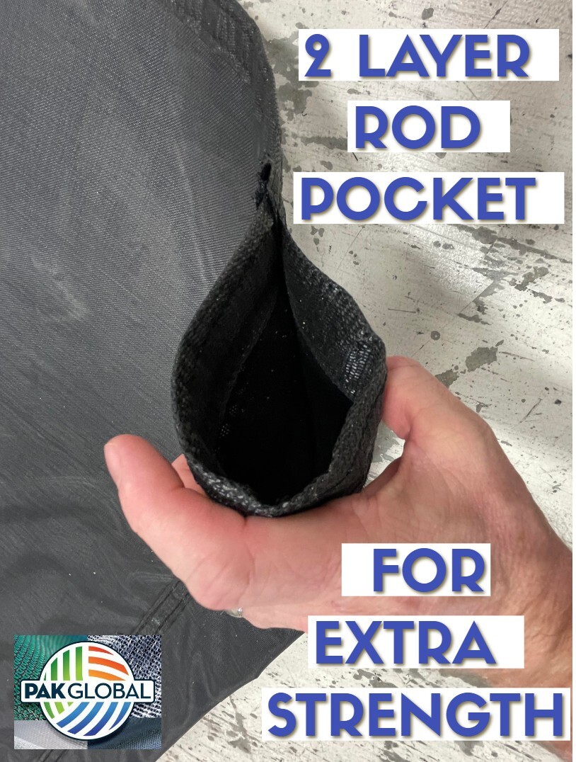 Heavy-Duty Dump Truck Mesh Tarp – Double Pocket Reinforced XTRA STRONG USA MADE