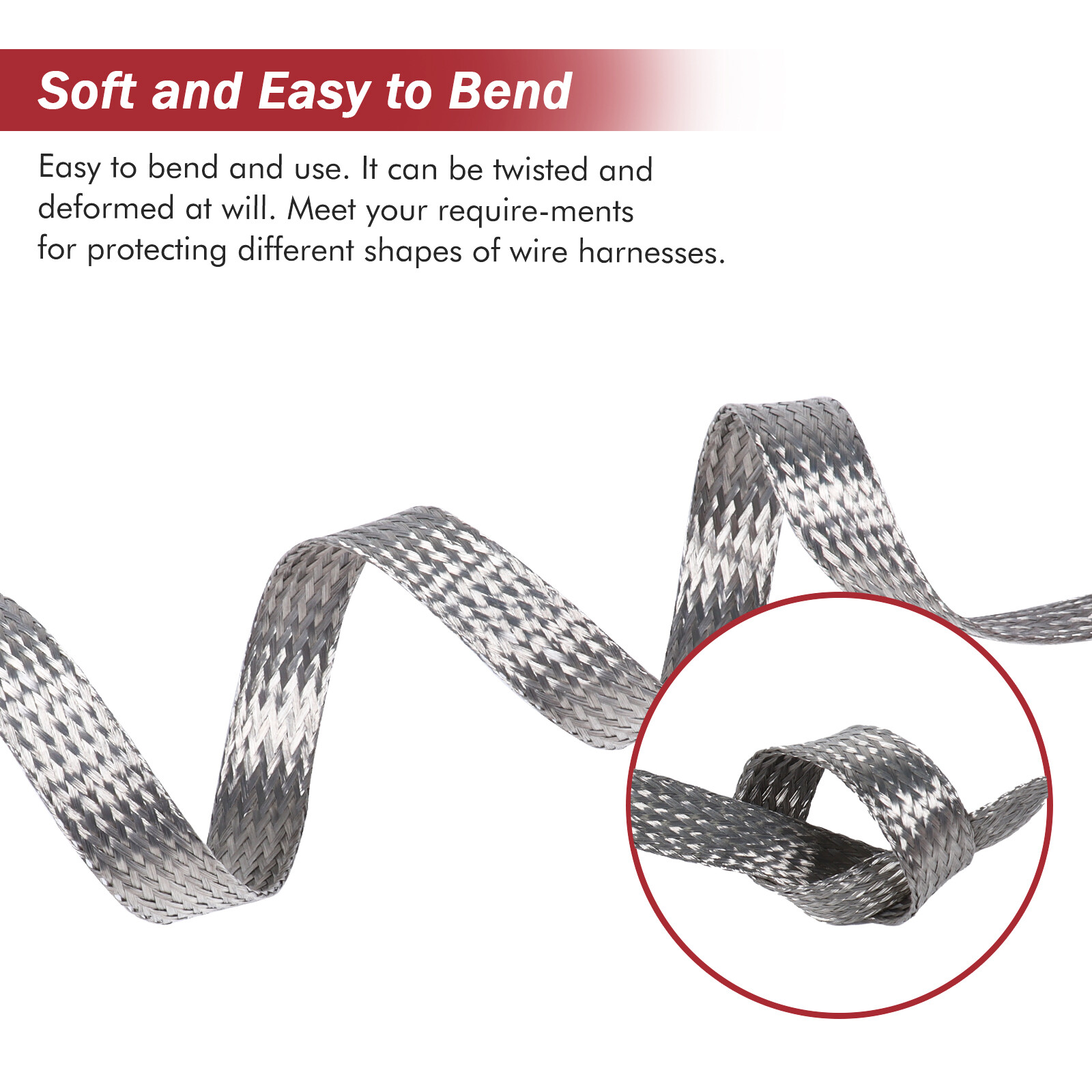Braided Cable Sleeve Wire Shield Ground Straps EMI/RFI Protect Lot